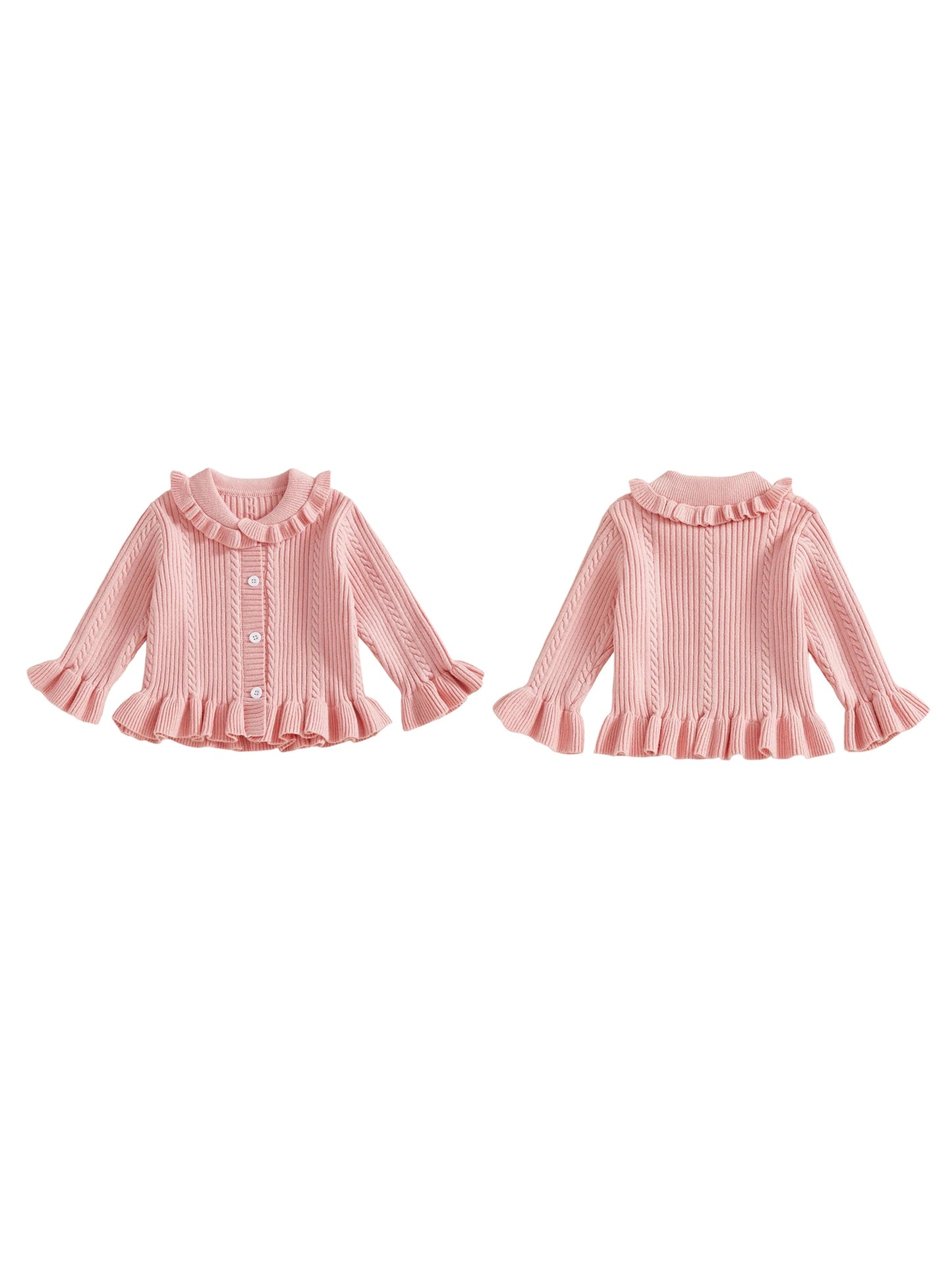 Classic Baby Girl V-Neck Knit Cardigan