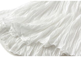 Women's Pleated Maxi Skirt – Elegant A-Line Beach Style