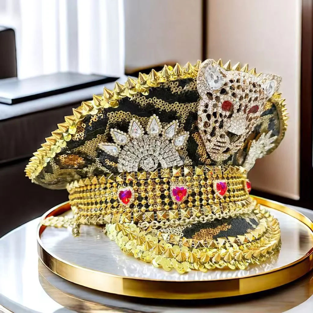 Rhinestone Captain Hat | Festival & Masquerade Cap