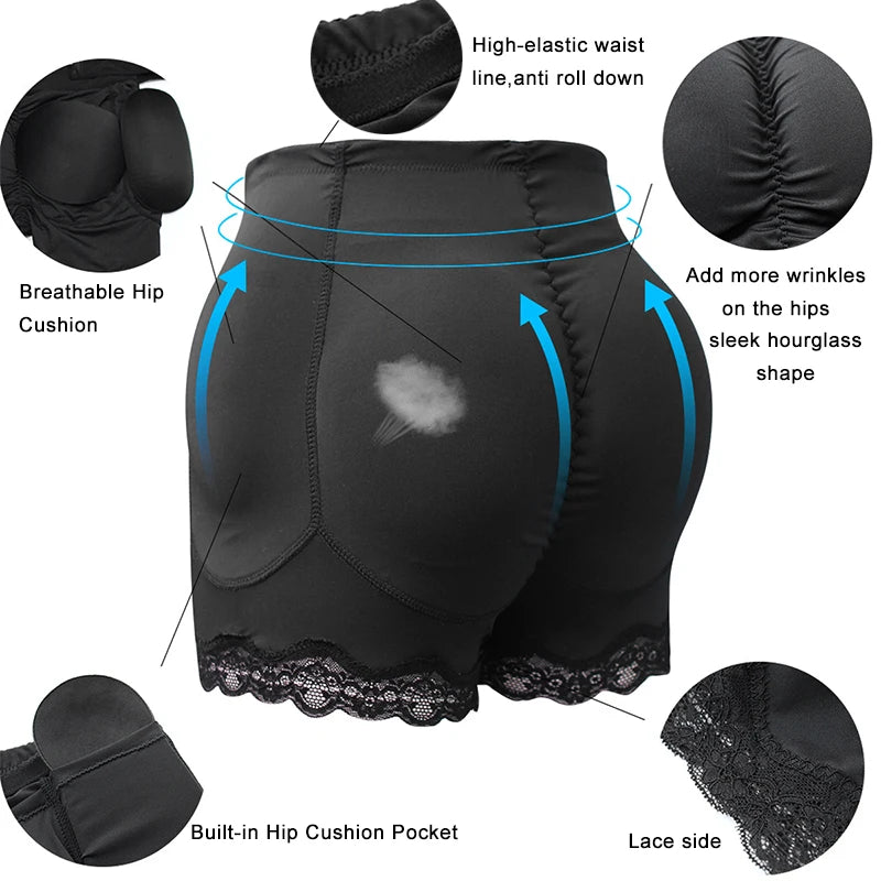Women's Hourglass Padded Butt Lifter & Hip Enhancer – Firm Control Shapewear