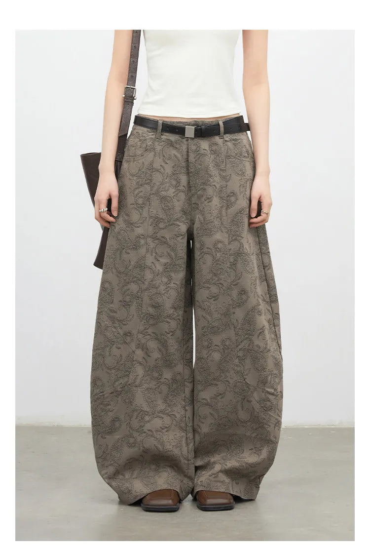 CHIC VEN New Women Jeans Loose Casual High Waist Wide Leg Denim Pants Paisley Female Trousers Spring Autumn 2026