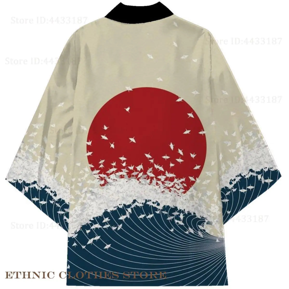 Men's Dragon Print Kimono Cardigan — Oversized Haori Yukata Shirt