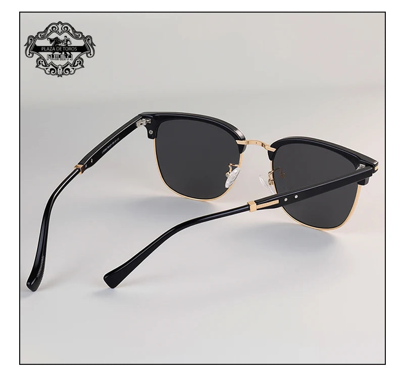 2025 Classic Polarized Sunglasses Men Women Retro Half Frame UV400 Glasses Male Popular Anti-glare Travel Driving Eyewear