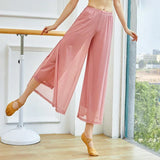 Women's Wide-Leg Nylon Dance Pants
