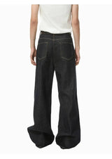 IEFB Men's Straight Denim Pants New Cleanfit Solid Color Korean Version Wide Leg Versatile Casual Jeans Trend New Autumn  9C1519
