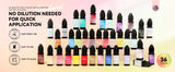 SAVILAND 36-Color Airbrush Gel Nail Polish Set – No Dilution