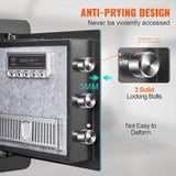 SucceBuy 1.2/0.5 Cubbic Fit Electronic Safe Deposit Safe Box W/ Digital Access & Override Keys for Money Gun Jewelry Document