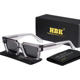 HBK Punk Vintage Square Men's  Sunglasses Brand Design Small Frame Sun Glasses Party Travel Glasses Gift Ideal Choice