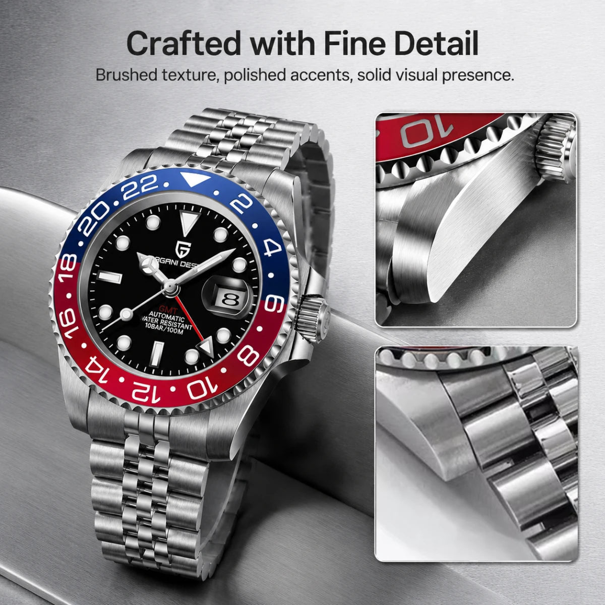 Pagani Design PD-1662 GMT Automatic Men's Watch