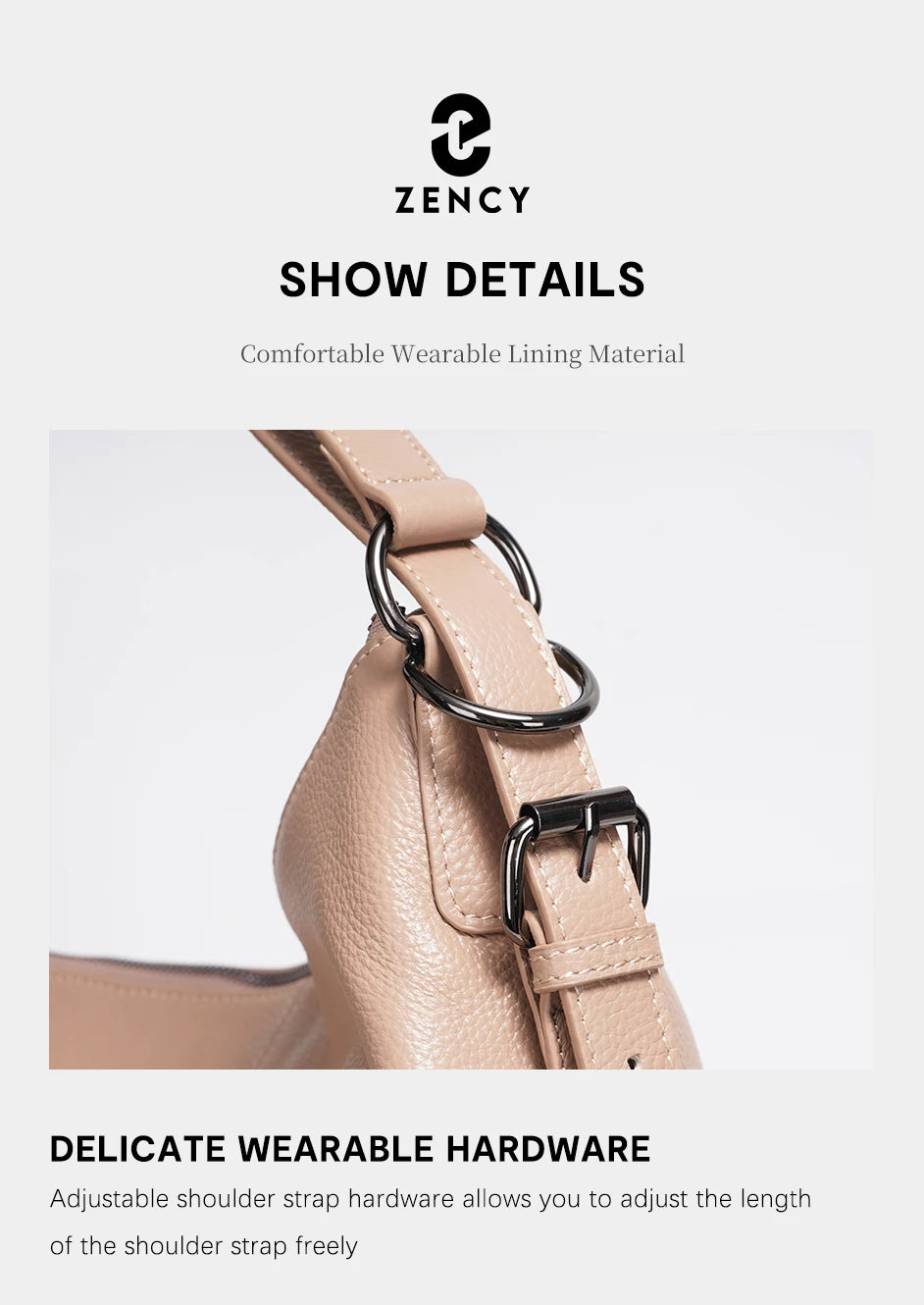 Zency Stylish Women Shoulder Bag 100% Genuine Leather Large Capacity Handbag Multifunction Satchel Bag Backpack Brown 2 in 1 Bag