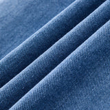 Heavy duty washed denim jacket for men vintage blue lapel long sleeved shirt style jacket casual and loose outer wear