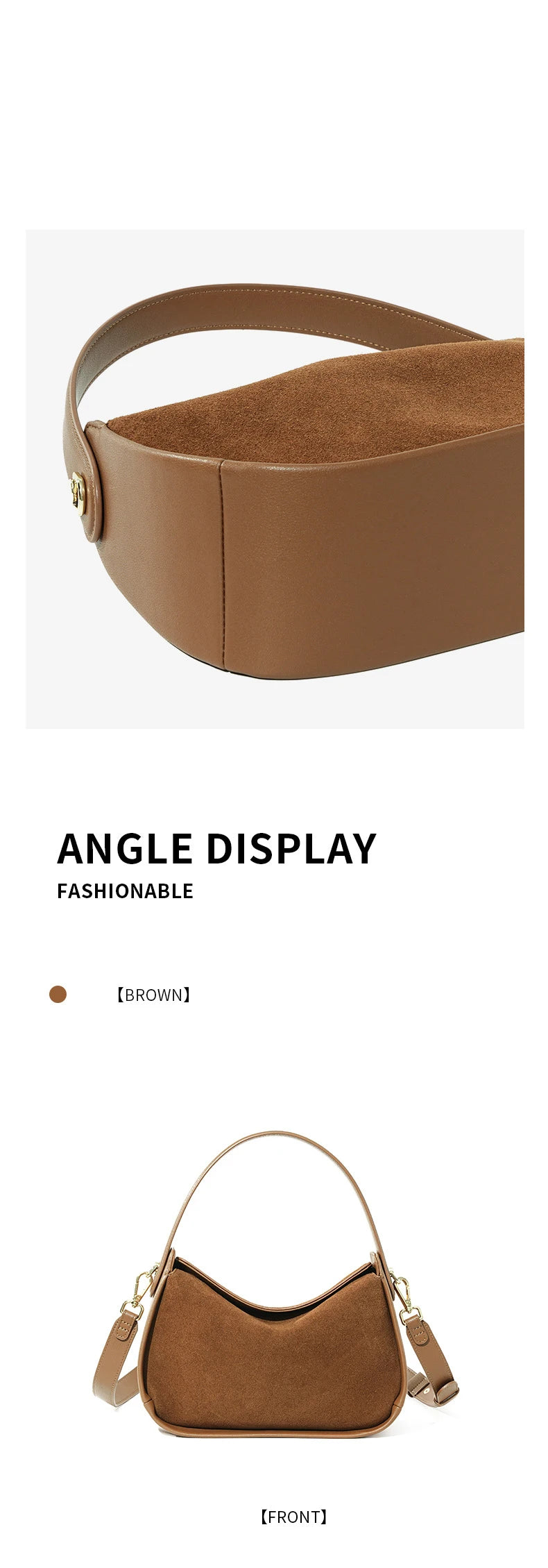 2025 New Suede Leather Crossbody Bag Unique Design Shoulder Pack Women Work Commuting Handbag Urban Beauty Box Tote Messenger
