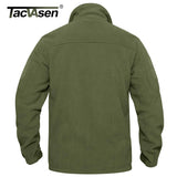 TACVASEN Men's Fleece Jacket Soft Warmth Windproof Full Zip Up Coat Multiple Zipper Pockets Hiking Working Outdoors Windbreaker