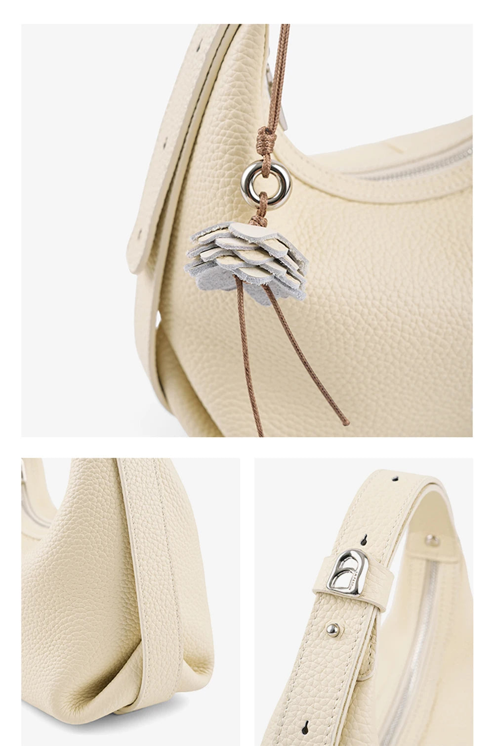 LA FESTIN Original Handbag Women New Shoulder Bags Fashion Half Moon Bag Crossbody Bag Luxury Brand Bags Ladies Leather Bag