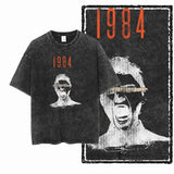 1984 Graphic Cotton Tee | Vintage Streetwear Men's T-Shirt