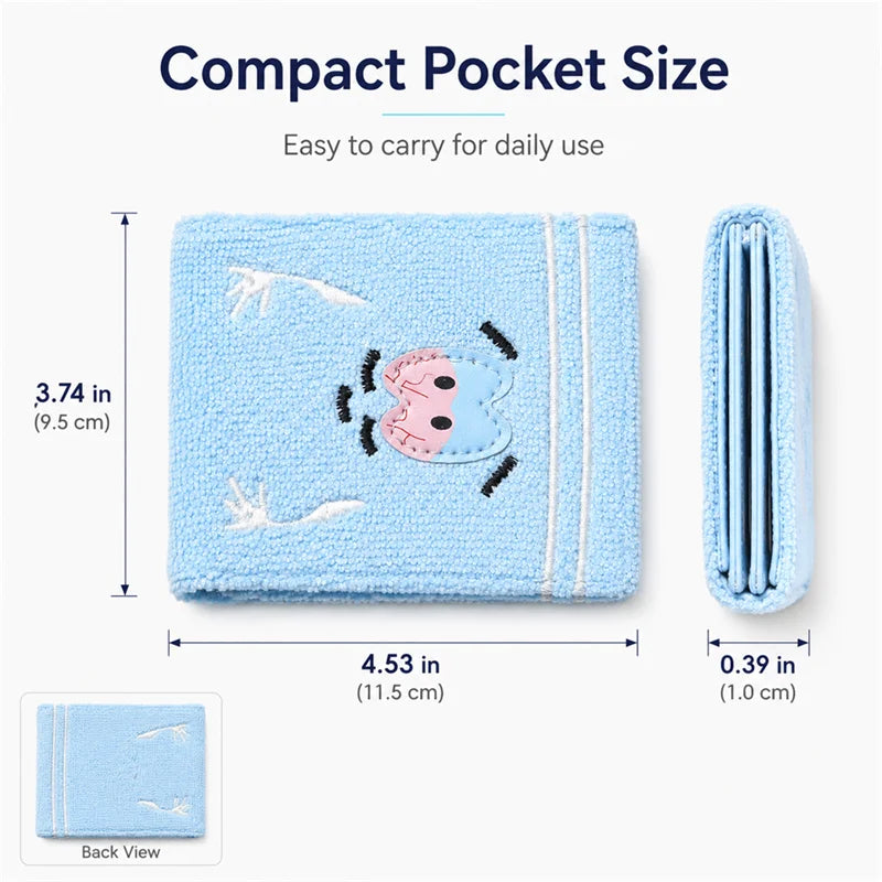 Wallets High Quality Synthetic Leather Embroidery Short Bifold Small Wallet for Men Women Unisex Cute Card Holder Coin Purse