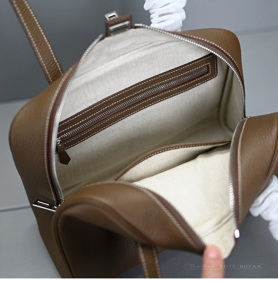Genuine Leather Handbag Top Layer Leather Advanced Feeling 2025 New Model Fashion High-Capacity Woman