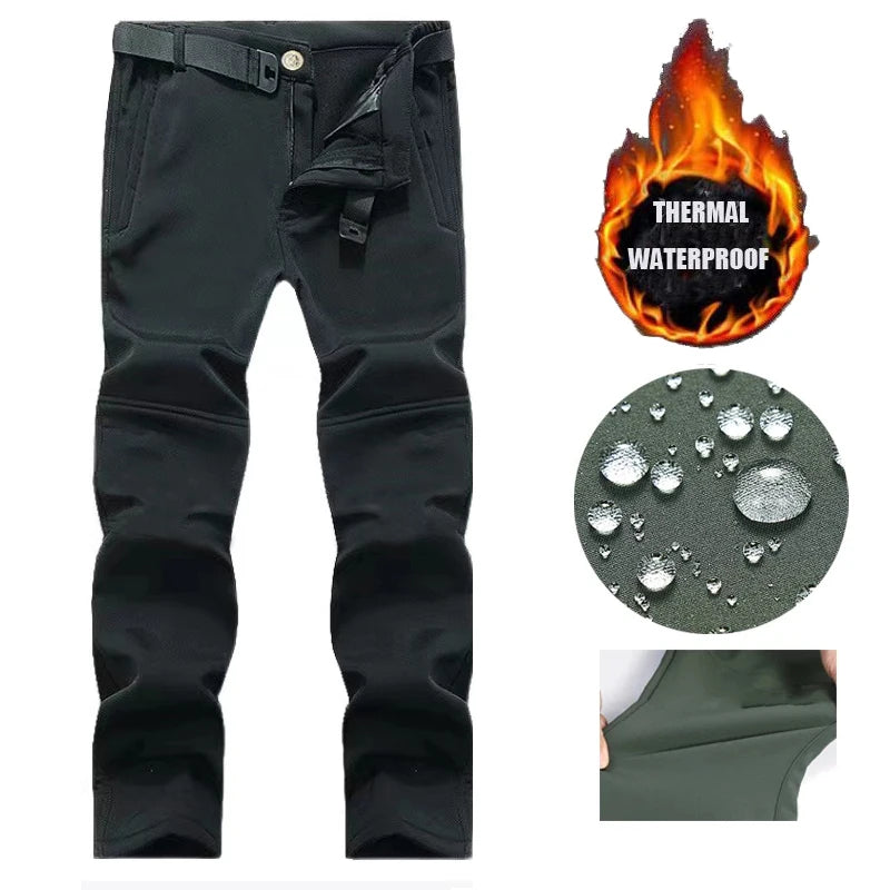 Men's Fleece Tactical Parka & Cargo Jacket Set