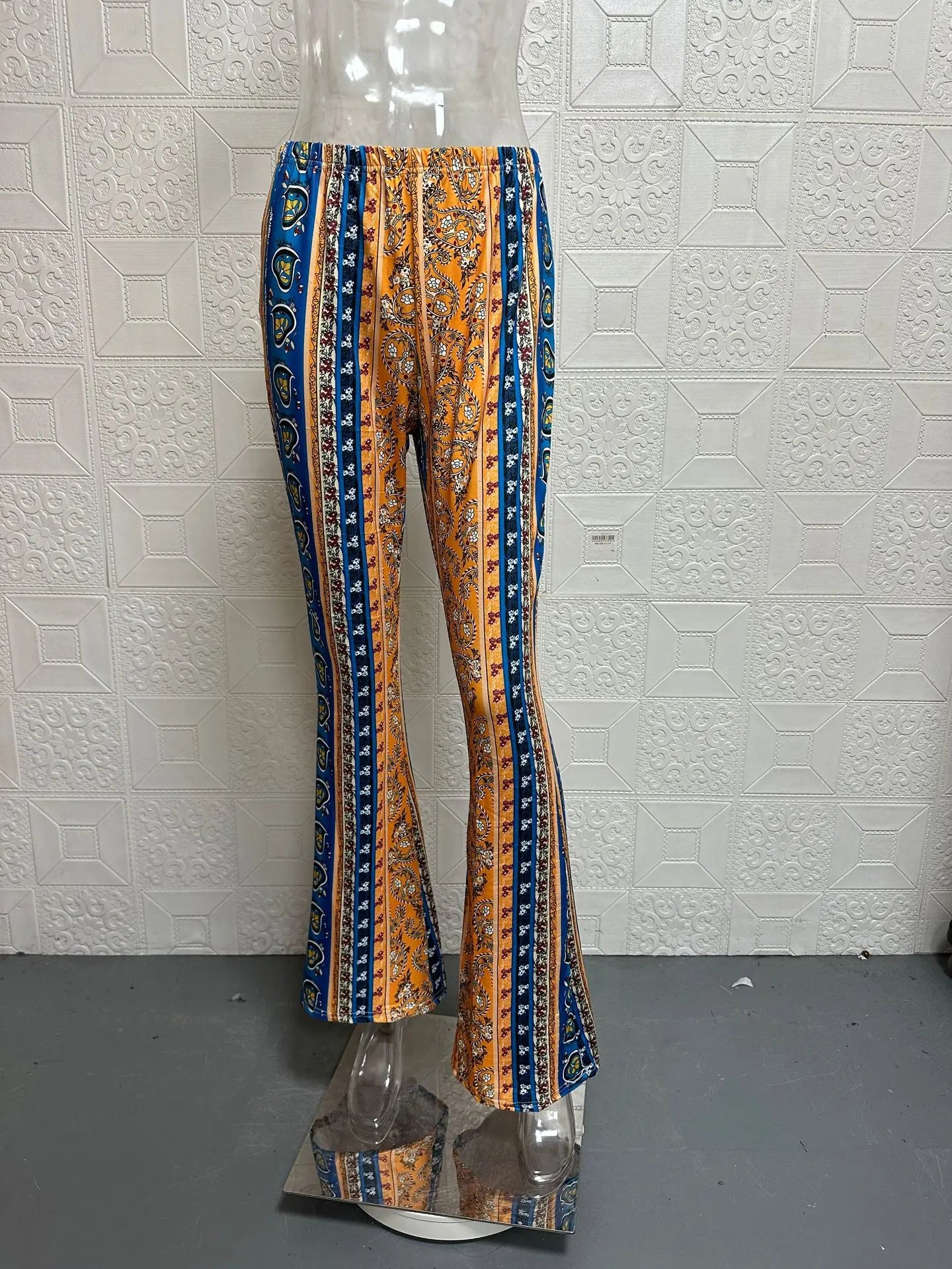 Printed Micro-Flare Slim Fit Leggings