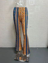 Printed Micro-Flare Slim Fit Leggings