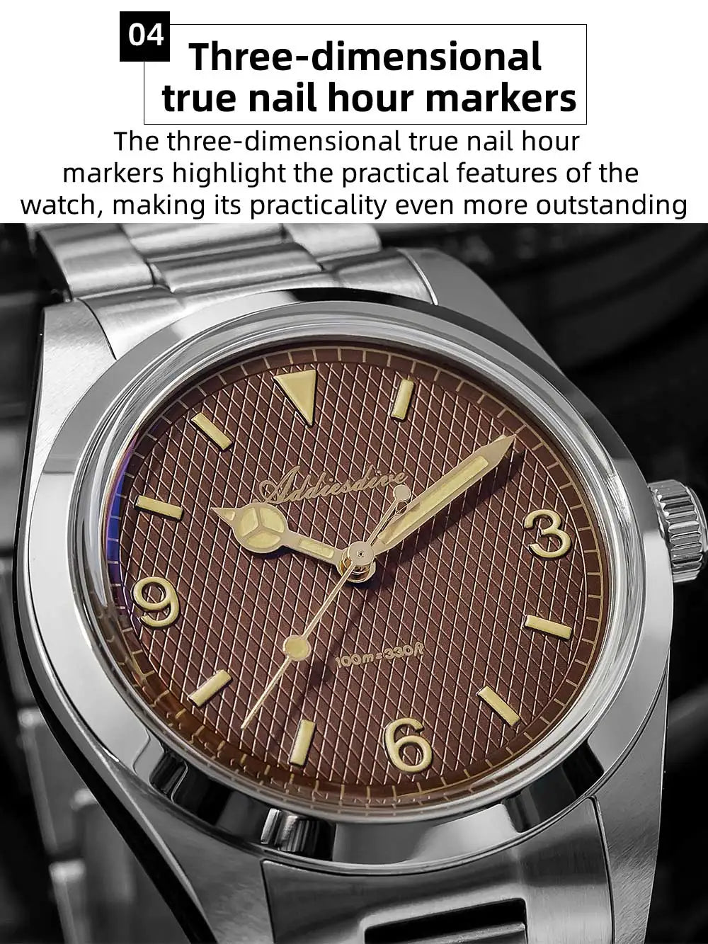 ADDIESDIVE 36mm Men Watch Luxury 200m Waterproof Super Luminous Bubble Glass Stainless Steel Wrist Watch Quartz Watches For Men
