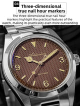 ADDIESDIVE 36mm Men Watch Luxury 200m Waterproof Super Luminous Bubble Glass Stainless Steel Wrist Watch Quartz Watches For Men