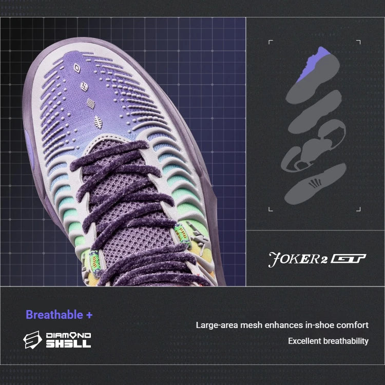 361 Degrees Joker 2 GT Men Basketball Shoes New Trendy Leather Breathable Shock-Absorbing Wear-resistant Male Sneakers 672611111