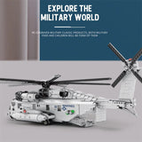 CH-53E Transport Helicopter Building Blocks Army Plane Military Fighter Model Assembly Bricks Desktop Ornaments Toy Holiday Gift