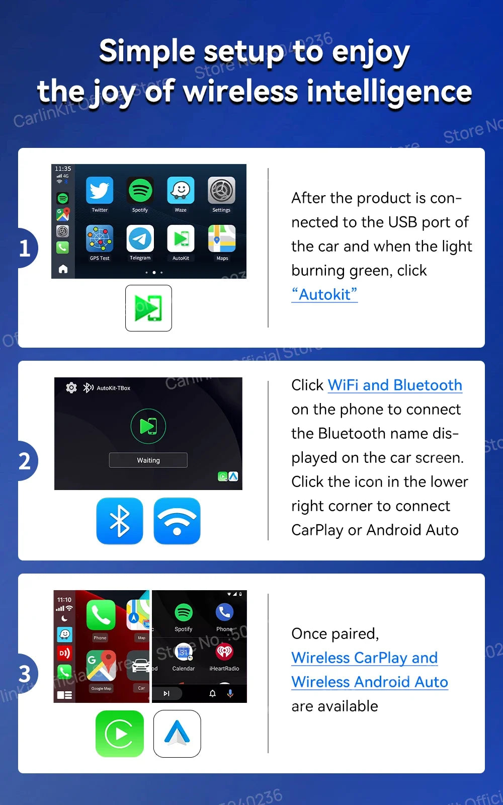 Carlinkit Android 13 Wireless CarPlay & Android Auto AI Box