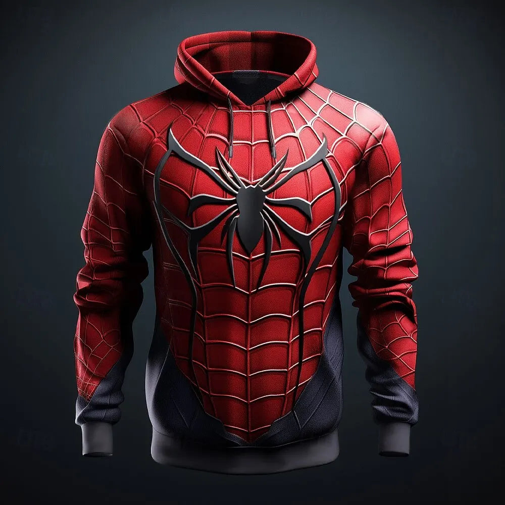 Funny 3D Spider Printed Men's Hoodies Autumn and Winter Casual Sweatshirts Fashion Comfortable y2k Clothes High Quality Pullover