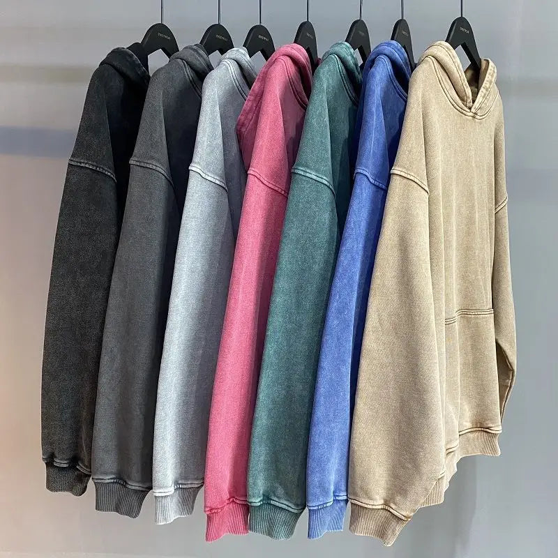 Vintage Washed Oversized Pullover Hoodie