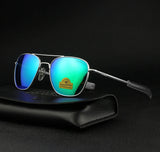 Men's Pilot Sunglasses – Mirror Lens UV400 Alloy Frame
