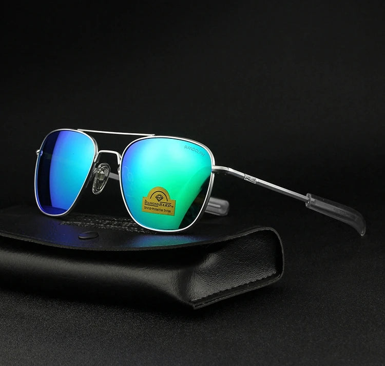 Men's Pilot Sunglasses – Mirror Lens UV400 Alloy Frame