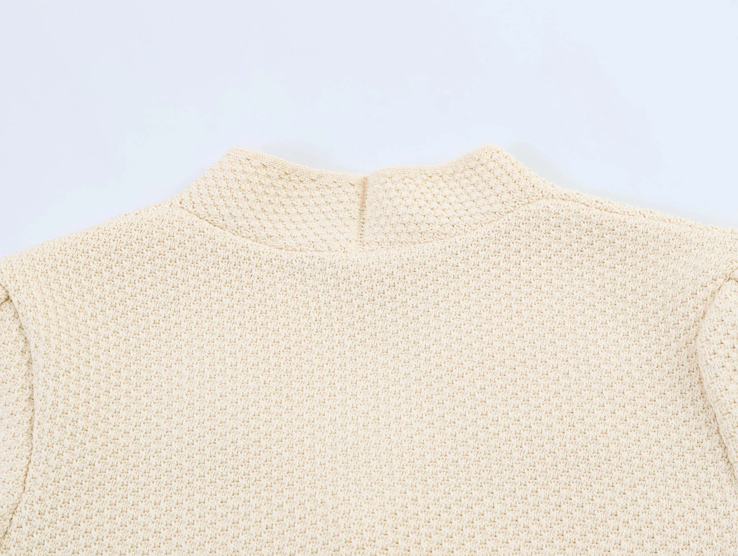 Summer minimalist style V-neck slim fit structured knit short sleeved knitted jacket with suspender short top and half skirt