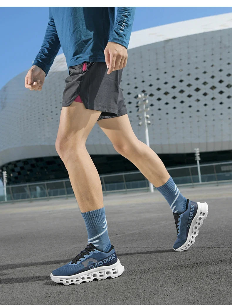 Casual Sneakers Men's Cushion Running Trainers Shock Absorbing Supercritical EVA Sneakers Breathable Fitness Athletic Shoes