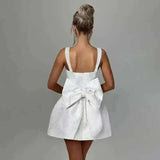 Townlike Women's Elegant Jacquard Backless Mini Dress - USA Made Chic