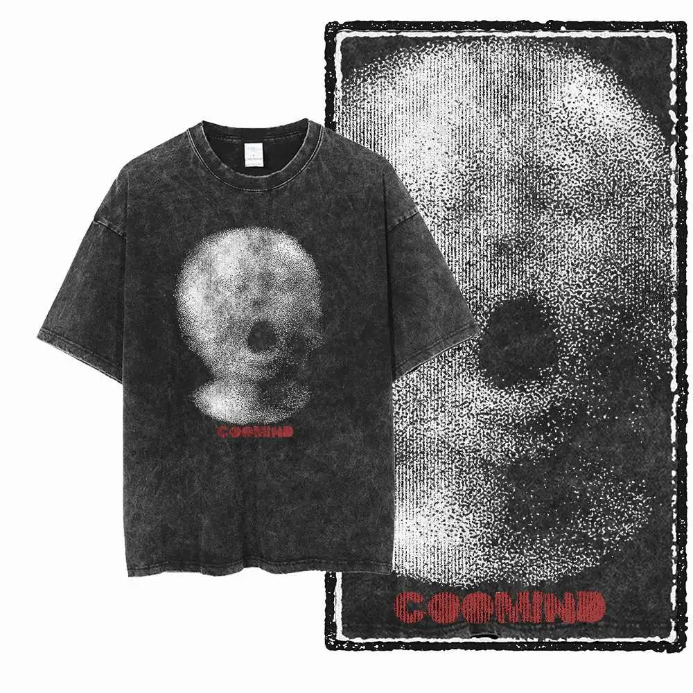 G24 Exclusive Big Size Cool Cotton Men's COOLMIND Printed Graphic T-shirt | Acid Washed Streetwear O-neck Men's Tee Tshirt