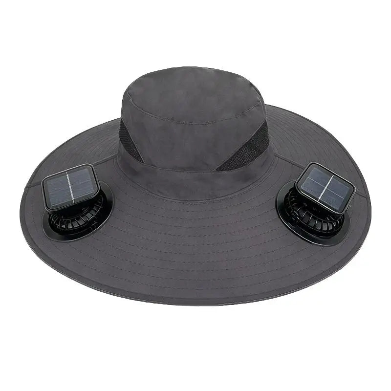 Solar-Powered Cooling Bucket Hat | UPF 50+ Wide Brim