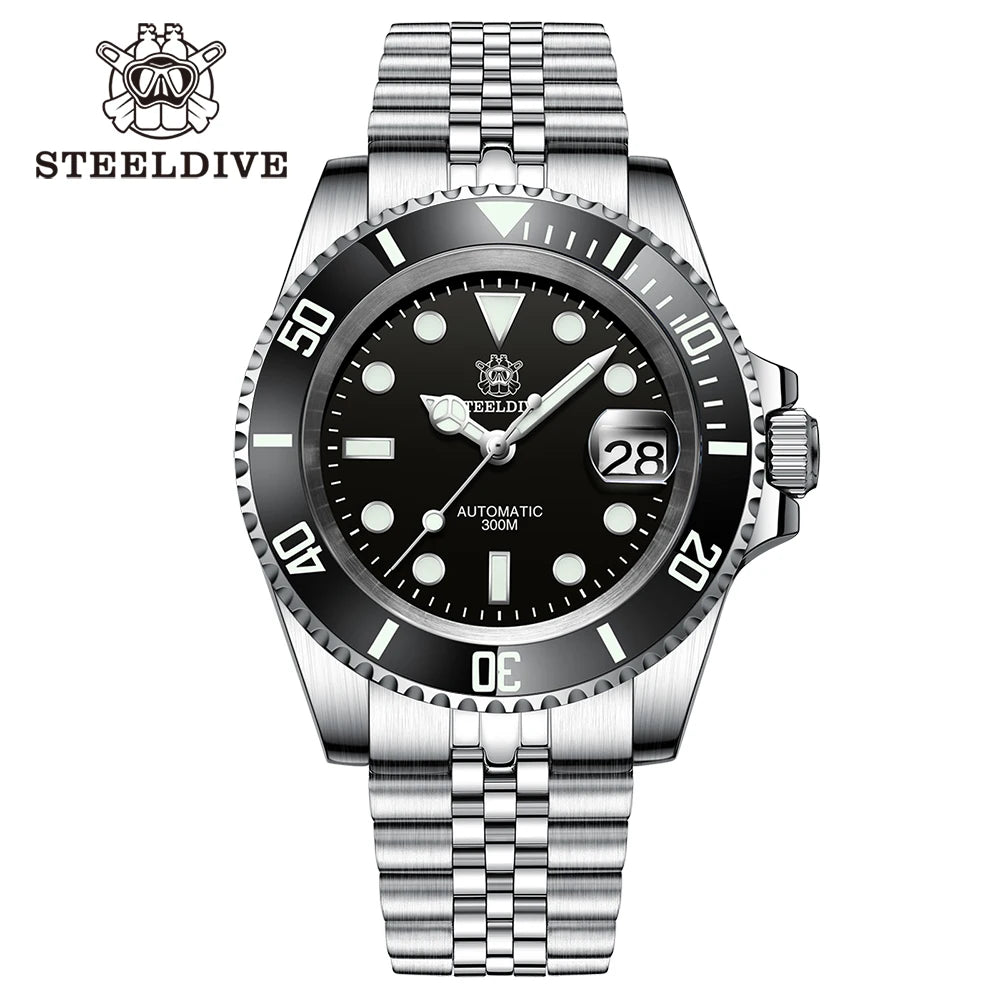 SD1953 New Bracelet With Milled Clasp 41MM NH35 Movement 300M Waterproof Mens Automatic Dive Watches  Ceramic Bezel