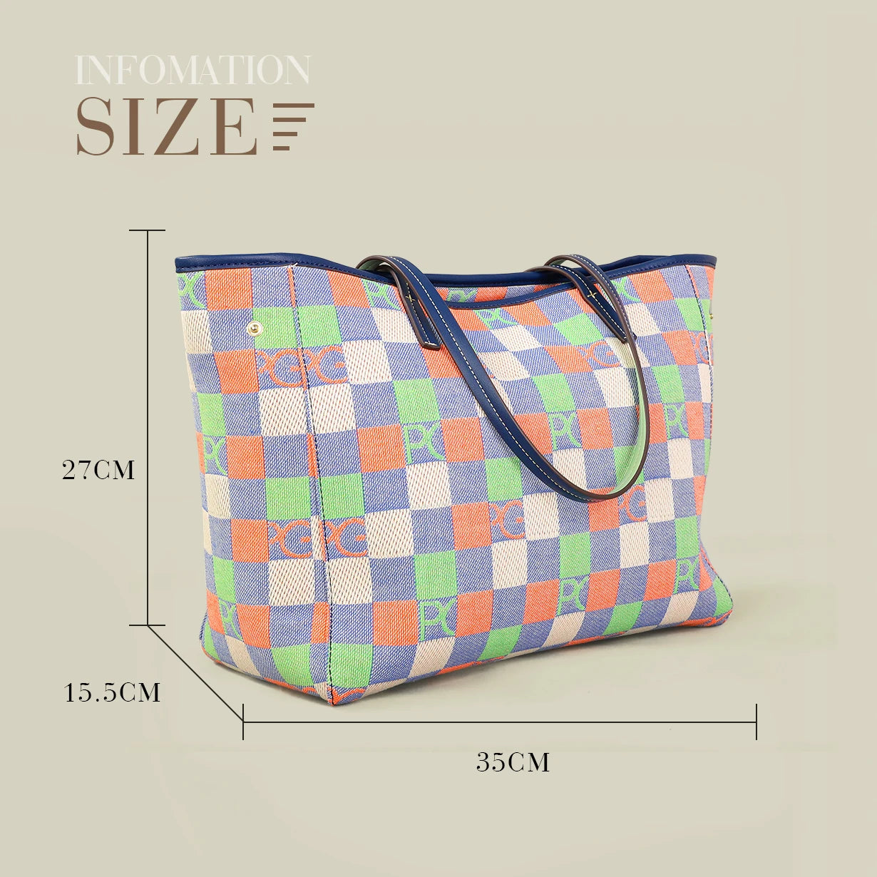 PG PATSY GARIS Luxury Brand Fashion Printed Women's Handbag 2026 Classic Commuting Multi functional Large Capacity Handbag