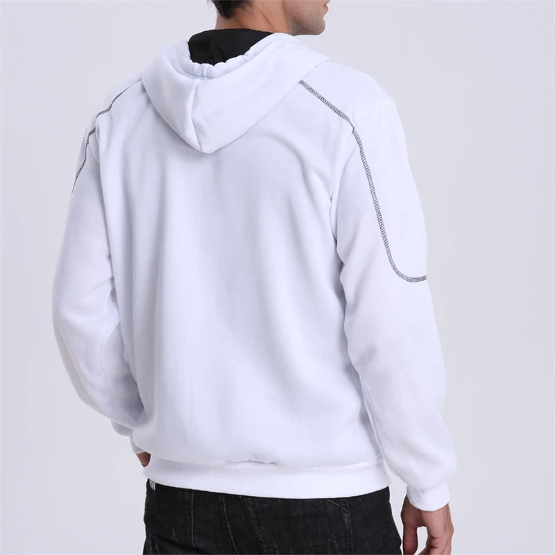 Men’s Fleece Zip-Up Hoodie with Pockets