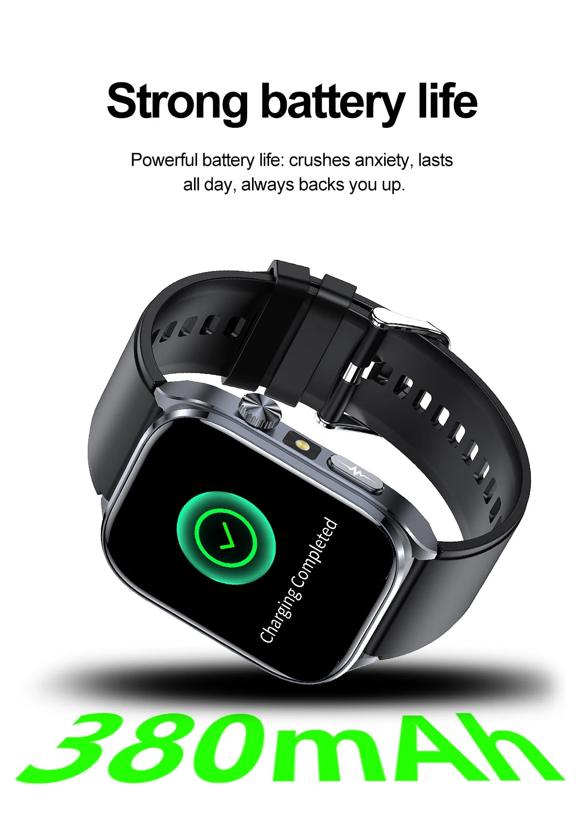 ECG+PPG Health Smartwatch – AI Body Analysis & BT Calling
