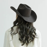 USPOP Wide Brim Wool Cowboy Hat – Unisex Felt Fedora