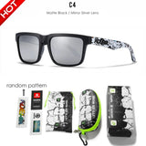 KDEAM All Black Men's Sunglasses Polarized And UV400 Protection Lens Driving Fishing Glasses Mirror With Complete Package