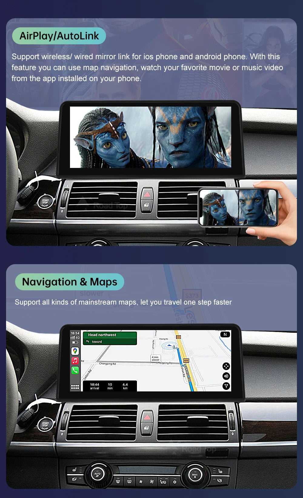 BMW X5 X6 Wireless CarPlay & Android Auto Screen