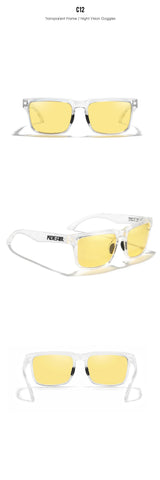 KDEAM Large Size Men's Sunglasses Polarized Photochromic Night Vision Goggles Oversized Sun Glasses With 154mm Width KD332 PLUS