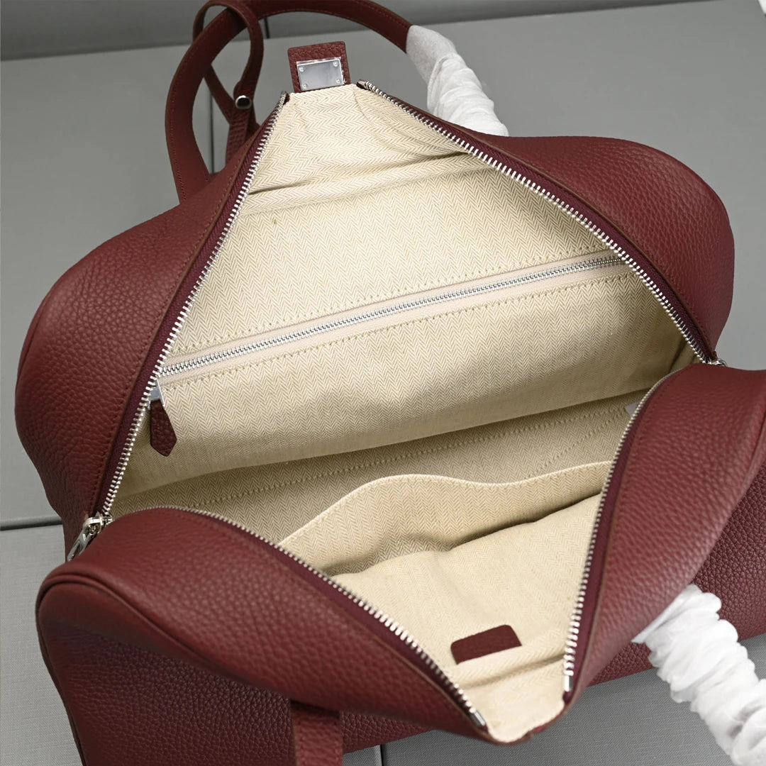 Genuine Leather Handbag Top Layer Leather Advanced Feeling 2025 New Model Fashion High-Capacity Woman