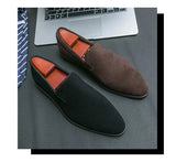 New In Red Bottom Shoes for Men Loafers Flock Solid Slip-On Party Men Dress Shoes Size 38-48 Free Shipping Men Shoes