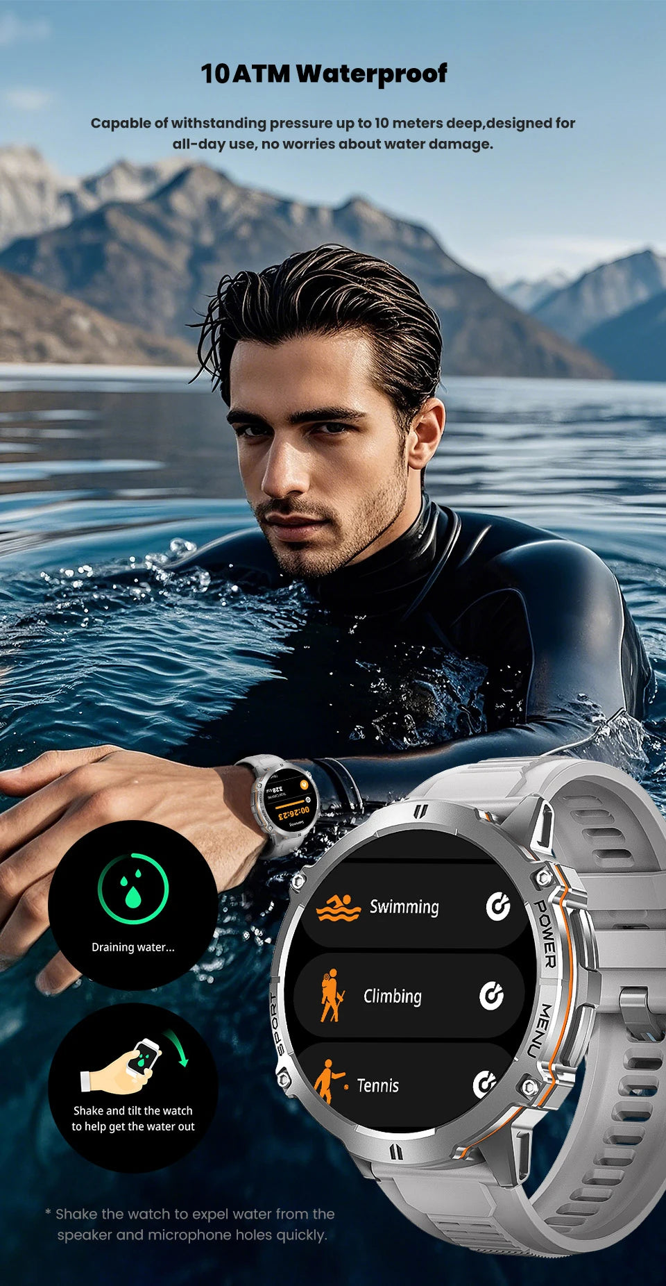 2026 Military Tank X3 Smart Watch | 1000mAh | AMOLED