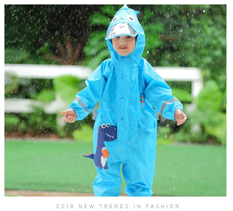 Kids Waterproof Hooded Rainsuit – Boys & Girls